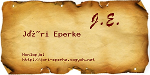 Jári Eperke névjegykártya